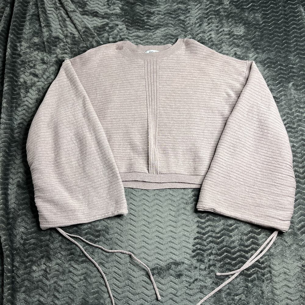 Do+be Sweater purple string sleeves Women's size Large